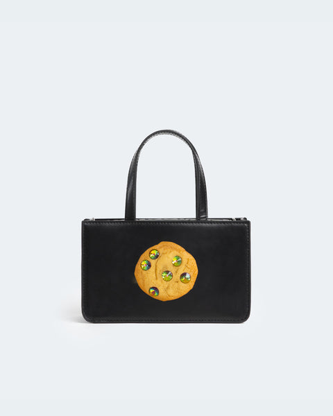 Small Jeweled Cookie Bag in Black