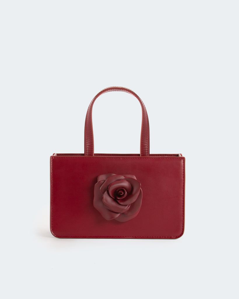 SMALL ROSE BAG IN OXBLOOD