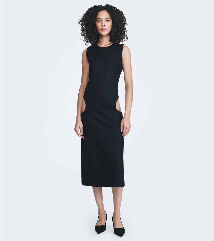 COLUMN HIP CUT OUT DRESS