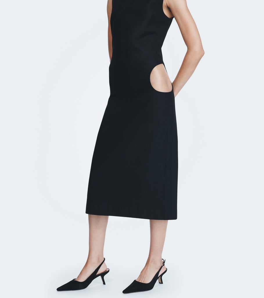COLUMN HIP CUT OUT DRESS