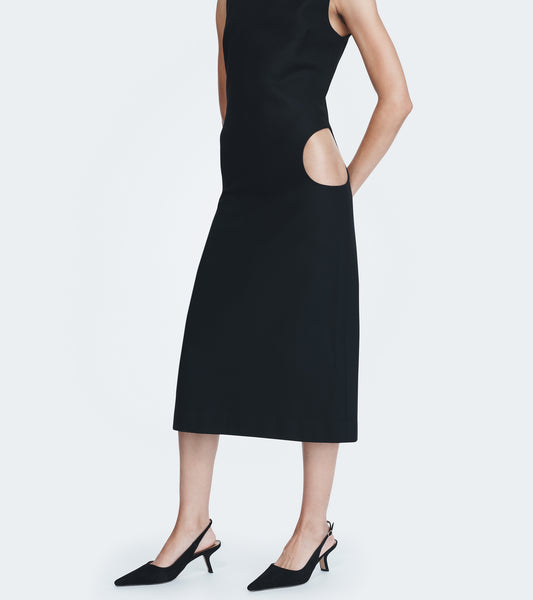 COLUMN HIP CUT OUT DRESS