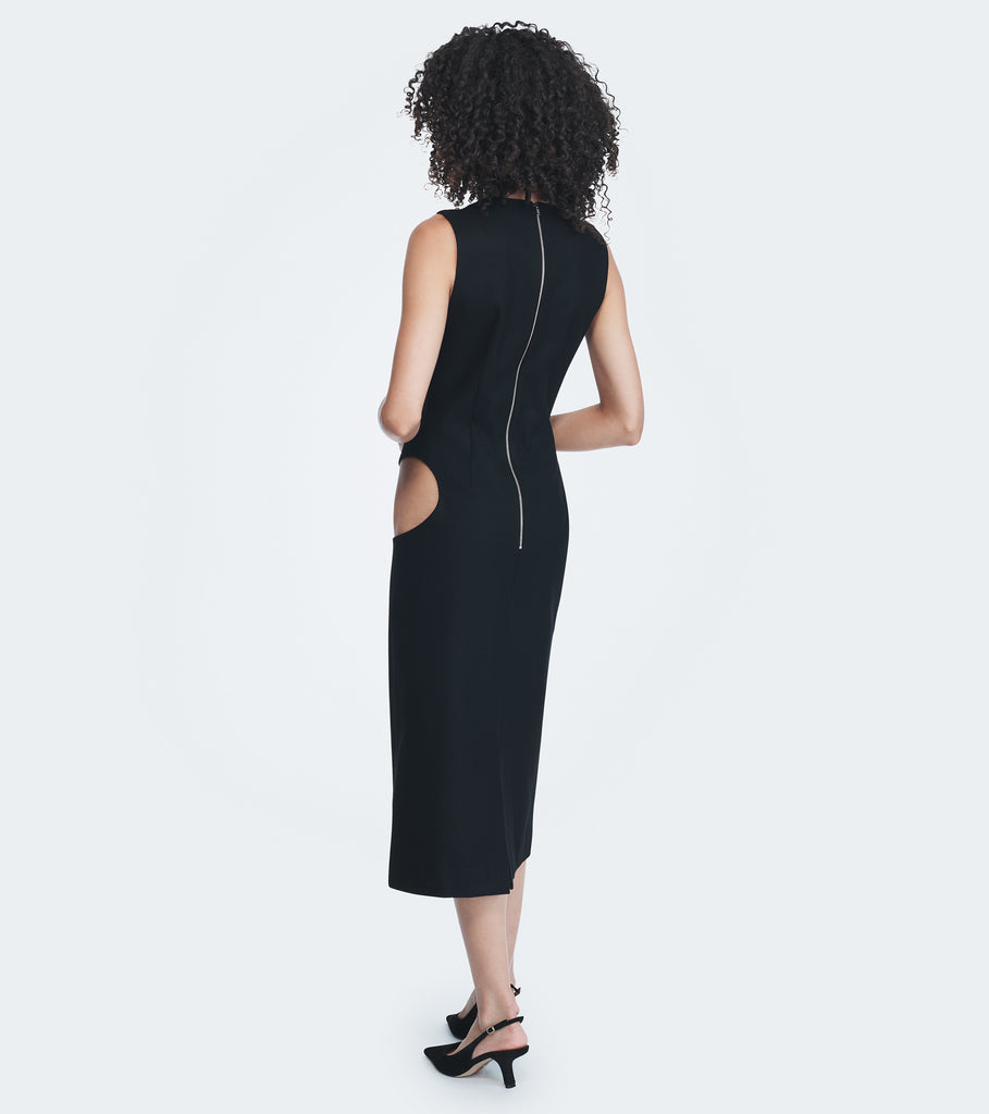 COLUMN HIP CUT OUT DRESS