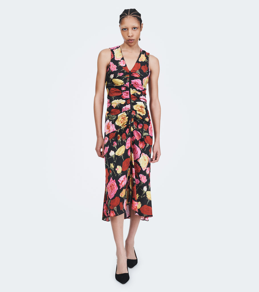 GATHERED FRONT DRESS