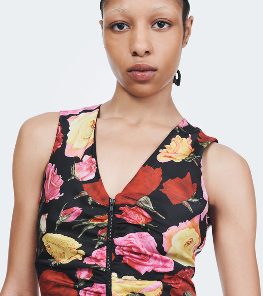 GATHERED FRONT DRESS