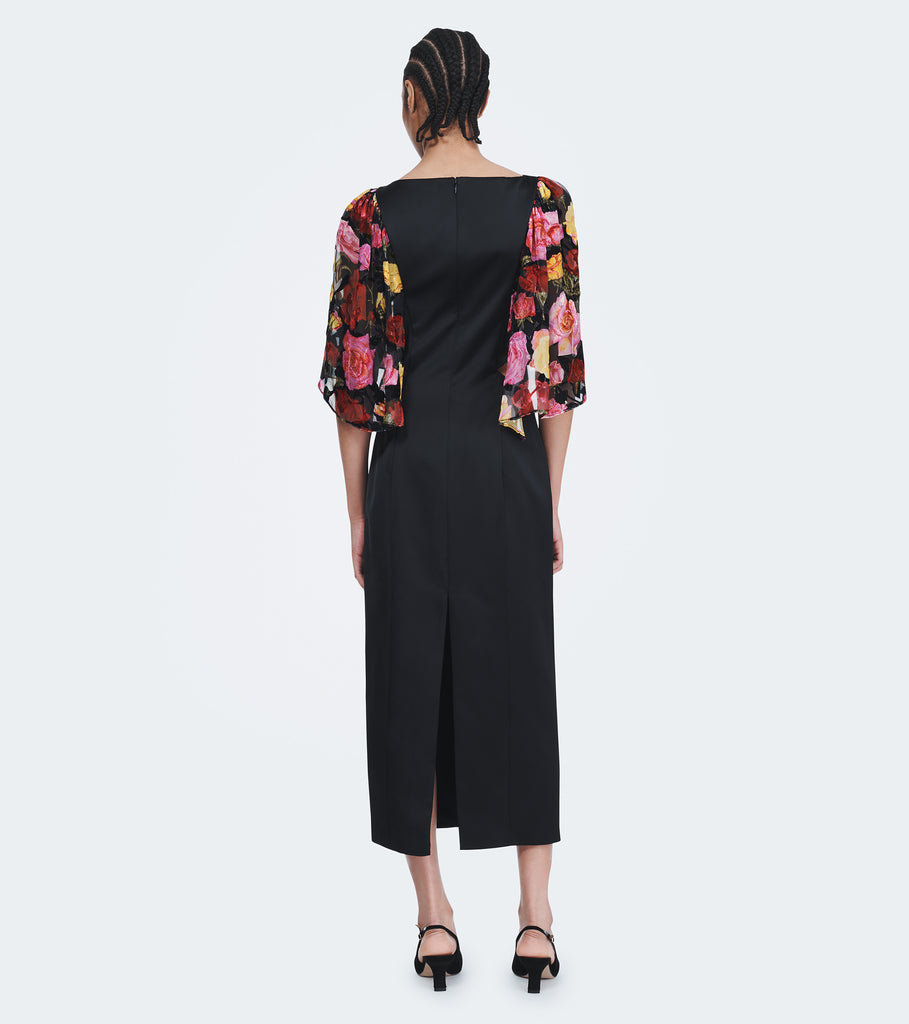 FLOUNCE SLEEVE CUTOUT DRESS