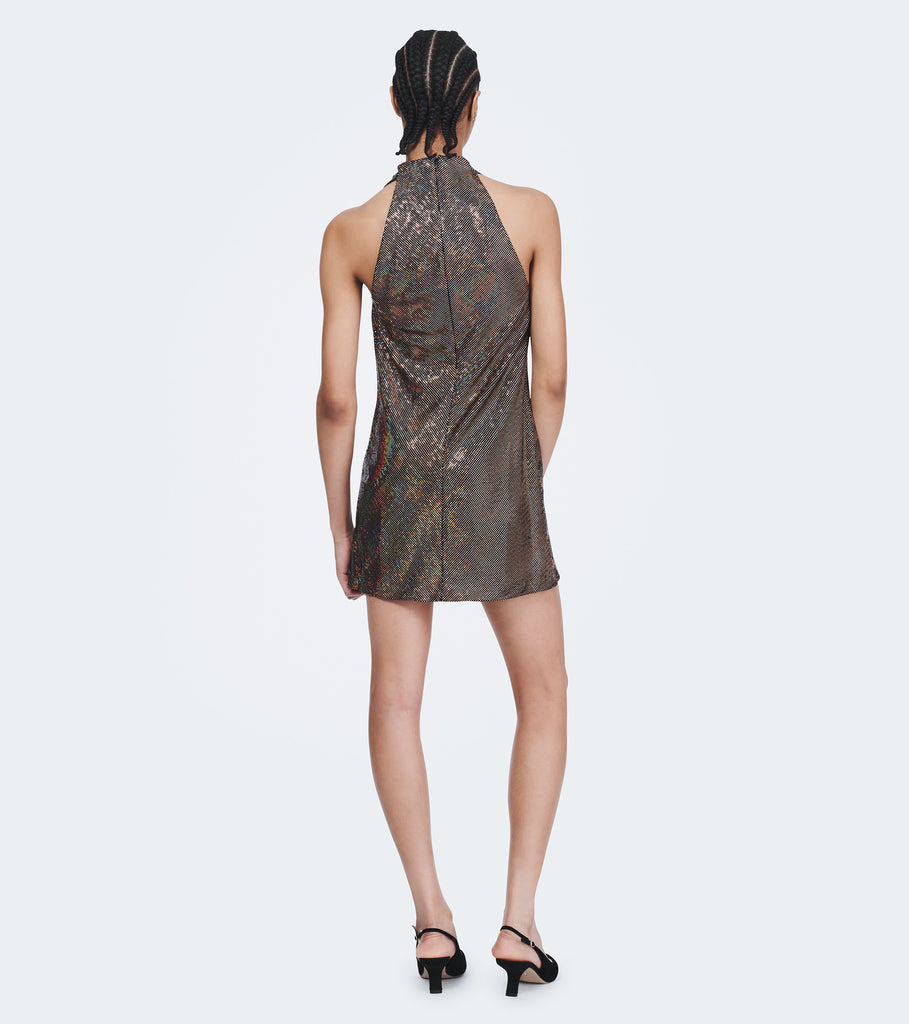 COWL NECK MINI DRESS