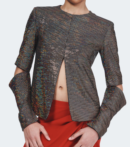 SLIT SLEEVE TOP